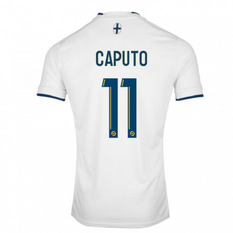 Kandiny Niño Camiseta Cindy Caputo #11 Zafiro Blanco 1ª Equipación 2022/23 La Camisa Chile
