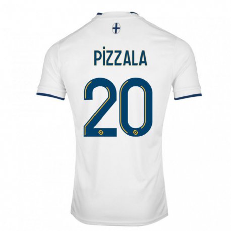 Kandiny Niño Camiseta Caroline Pizzala #20 Zafiro Blanco 1ª Equipación 2022/23 La Camisa Chile