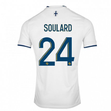 Kandiny Niño Camiseta Amandine Soulard #24 Zafiro Blanco 1ª Equipación 2022/23 La Camisa Chile