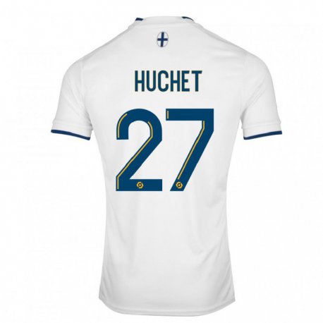 Kandiny Niño Camiseta Sarah Huchet #27 Zafiro Blanco 1ª Equipación 2022/23 La Camisa Chile