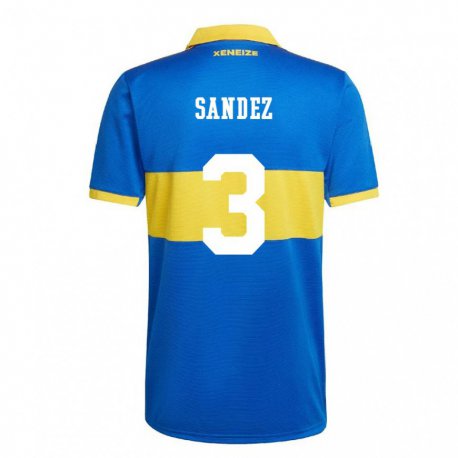 Kandiny Niño Camiseta Agustin Sandez #3 Amarillo Olímpico 1ª Equipación 2022/23 La Camisa Chile