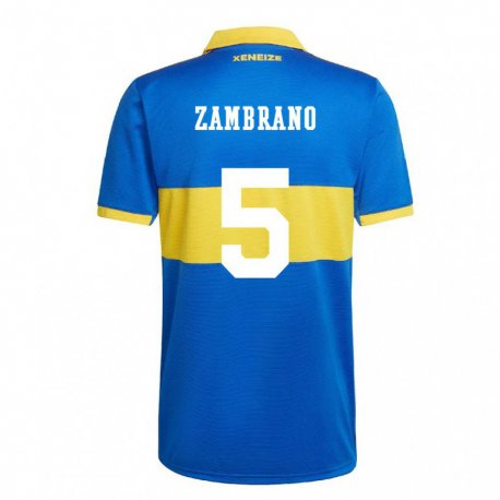 Kandiny Niño Camiseta Carlos Zambrano #5 Amarillo Olímpico 1ª Equipación 2022/23 La Camisa Chile