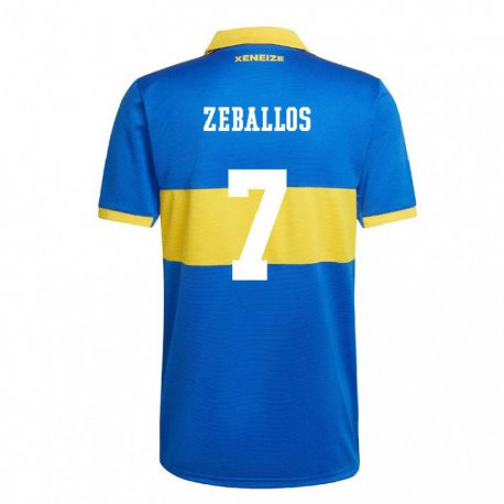 Kandiny Niño Camiseta Exequiel Zeballos #7 Amarillo Olímpico 1ª Equipación 2022/23 La Camisa Chile