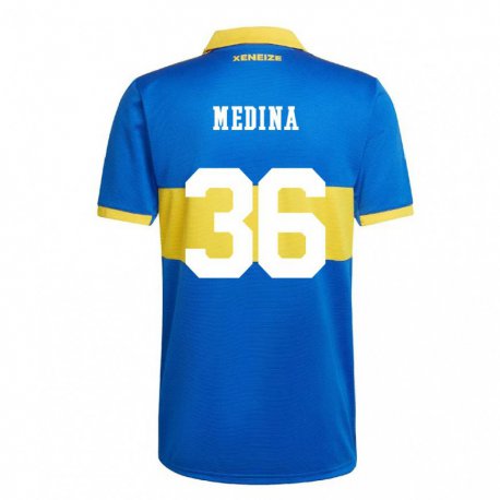 Kandiny Niño Camiseta Cristian Medina #36 Amarillo Olímpico 1ª Equipación 2022/23 La Camisa Chile