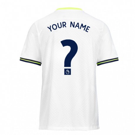 Kandiny Niño Camiseta Su Nombre #0 Blanco Verde 1ª Equipación 2022/23 La Camisa Chile
