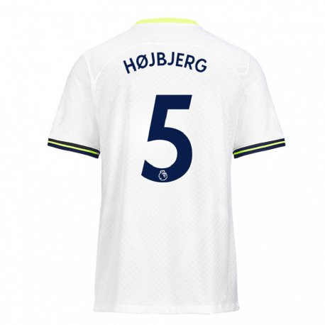 Kandiny Niño Camiseta Pierre Emile Hojbjerg #5 Blanco Verde 1ª Equipación 2022/23 La Camisa Chile
