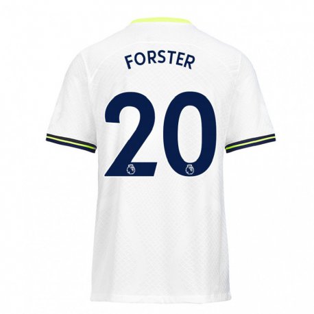 Kandiny Niño Camiseta Fraser Forster #20 Blanco Verde 1ª Equipación 2022/23 La Camisa Chile