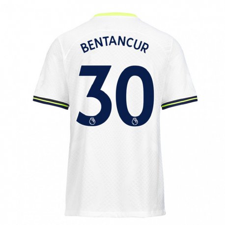 Kandiny Niño Camiseta Rodrigo Bentancur #30 Blanco Verde 1ª Equipación 2022/23 La Camisa Chile