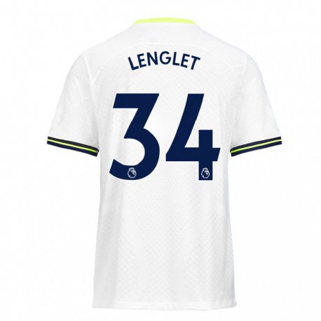 Kandiny Niño Camiseta Clement Lenglet #34 Blanco Verde 1ª Equipación 2022/23 La Camisa Chile