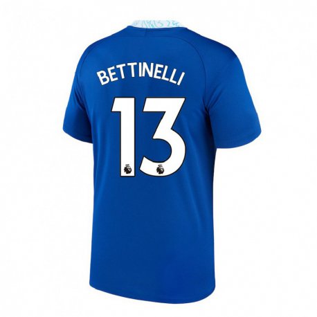 Kandiny Niño Camiseta Marcus Bettinelli #13 Azul Oscuro 1ª Equipación 2022/23 La Camisa Chile