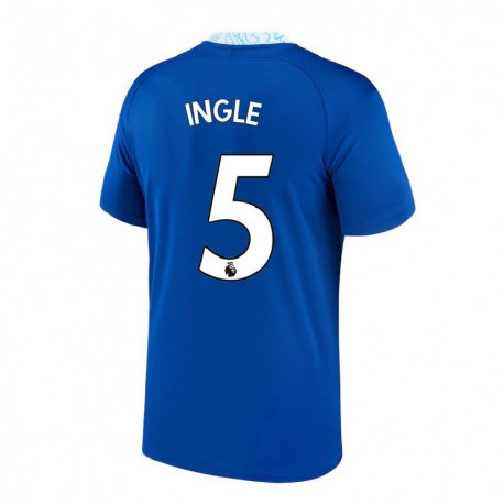 Kandiny Niño Camiseta Sophie Ingle #5 Azul Oscuro 1ª Equipación 2022/23 La Camisa Chile