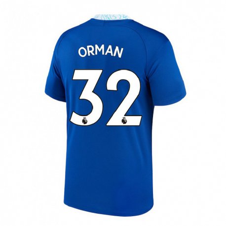 Kandiny Niño Camiseta Emily Orman #32 Azul Oscuro 1ª Equipación 2022/23 La Camisa Chile