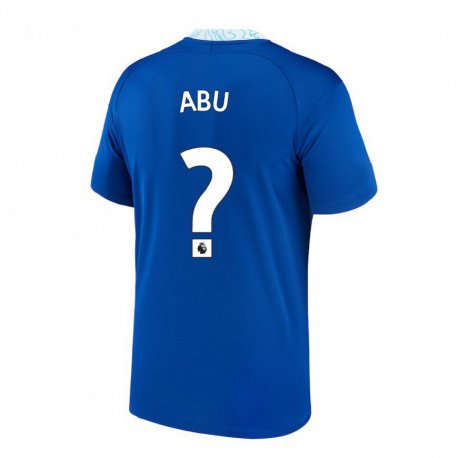 Kandiny Niño Camiseta Derrick Abu #0 Azul Oscuro 1ª Equipación 2022/23 La Camisa Chile
