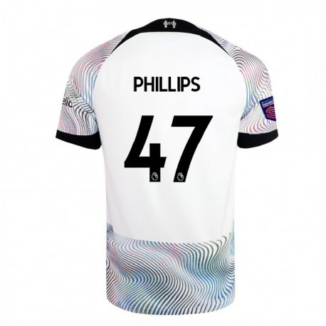 Kandiny Niño Camiseta Nathaniel Phillips #47 Blanco Colorido 2ª Equipación 2022/23 La Camisa Chile
