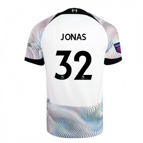 Kandiny Niño Camiseta Lee Jonas #32 Blanco Colorido 2ª Equipación 2022/23 La Camisa Chile