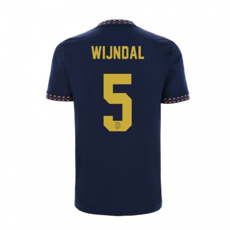 Kandiny Niño Camiseta Owen Wijndal #5 Azul Oscuro 2ª Equipación 2022/23 La Camisa Chile