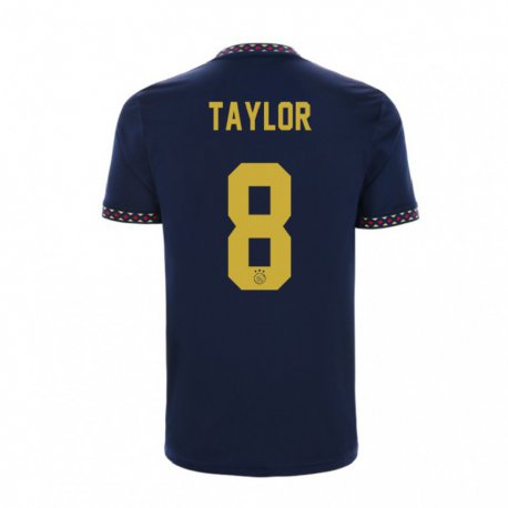 Kandiny Niño Camiseta Kenneth Taylor #8 Azul Oscuro 2ª Equipación 2022/23 La Camisa Chile