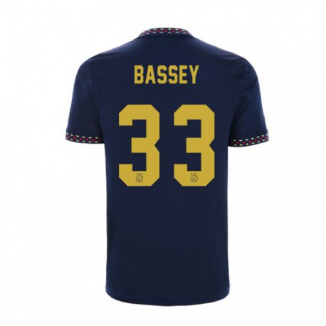 Kandiny Niño Camiseta Calvin Bassey #33 Azul Oscuro 2ª Equipación 2022/23 La Camisa Chile