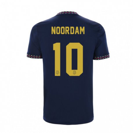 Kandiny Niño Camiseta Nadine Noordam #10 Azul Oscuro 2ª Equipación 2022/23 La Camisa Chile