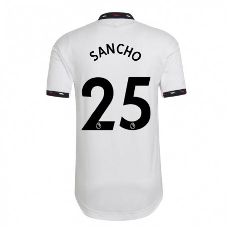 Kandiny Niño Camiseta Jadon Sancho #25 Blanco 2ª Equipación 2022/23 La Camisa Chile