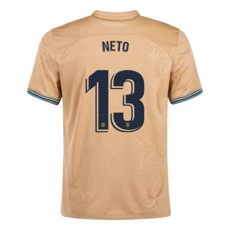 Kandiny Niño Camiseta Neto #13 Oro 2ª Equipación 2022/23 La Camisa Chile