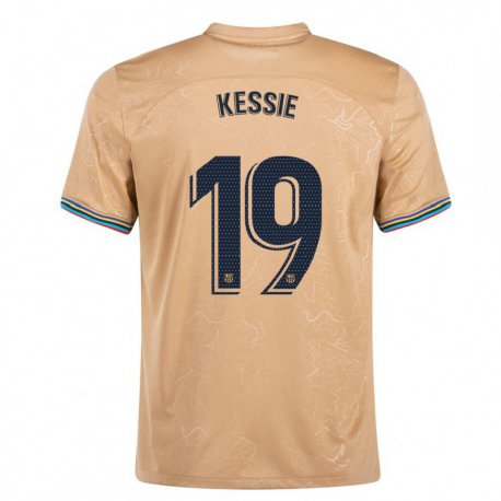 Kandiny Niño Camiseta Franck Kessie #19 Oro 2ª Equipación 2022/23 La Camisa Chile