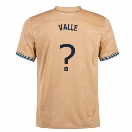 Kandiny Niño Camiseta Alex Valle #0 Oro 2ª Equipación 2022/23 La Camisa Chile