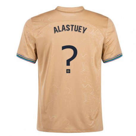 Kandiny Niño Camiseta Jorge Alastuey #0 Oro 2ª Equipación 2022/23 La Camisa Chile