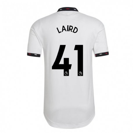 Kandiny Niño Camiseta Ethan Laird #41 Blanco 2ª Equipación 2022/23 La Camisa Chile