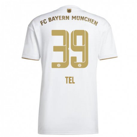 Kandiny Niño Camiseta Mathys Tel #39 Oro Blanco 2ª Equipación 2022/23 La Camisa Chile