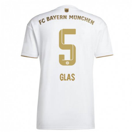 Kandiny Niño Camiseta Hanna Glas #5 Oro Blanco 2ª Equipación 2022/23 La Camisa Chile