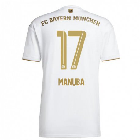 Kandiny Niño Camiseta Vincent Manuba #17 Oro Blanco 2ª Equipación 2022/23 La Camisa Chile