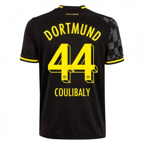 Kandiny Niño Camiseta Soumaila Coulibaly #44 Negro 2ª Equipación 2022/23 La Camisa Chile