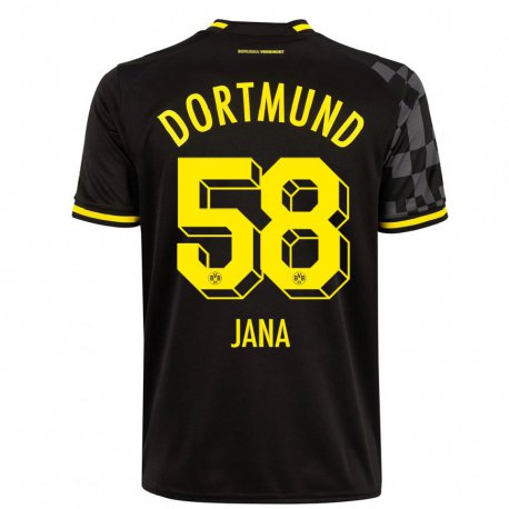Kandiny Niño Camiseta Nordberg Jana #58 Negro 2ª Equipación 2022/23 La Camisa Chile