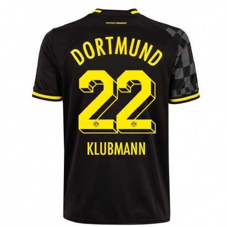 Kandiny Niño Camiseta Leon Klubmann #22 Negro 2ª Equipación 2022/23 La Camisa Chile
