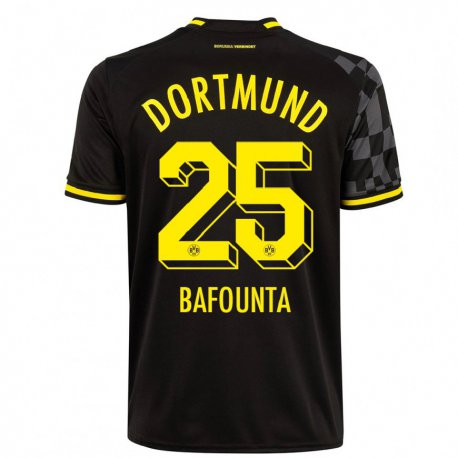 Kandiny Niño Camiseta Kamal Bafounta #25 Negro 2ª Equipación 2022/23 La Camisa Chile