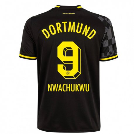 Kandiny Niño Camiseta Isaak Nwachukwu #9 Negro 2ª Equipación 2022/23 La Camisa Chile