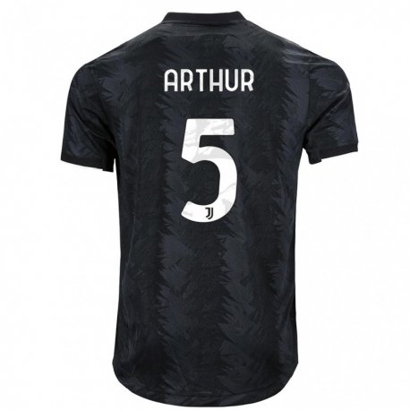 Kandiny Niño Camiseta Arthur #5 Negro Oscuro 2ª Equipación 2022/23 La Camisa Chile