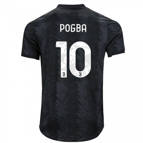 Kandiny Niño Camiseta Paul Pogba #10 Negro Oscuro 2ª Equipación 2022/23 La Camisa Chile