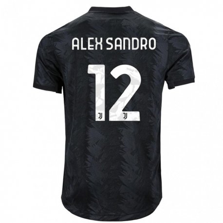 Kandiny Niño Camiseta Alex Sandro #12 Negro Oscuro 2ª Equipación 2022/23 La Camisa Chile
