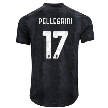 Kandiny Niño Camiseta Luca Pellegrini #17 Negro Oscuro 2ª Equipación 2022/23 La Camisa Chile