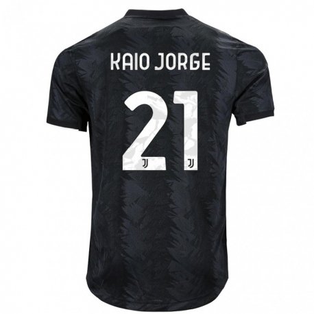 Kandiny Niño Camiseta Kaio Jorge #21 Negro Oscuro 2ª Equipación 2022/23 La Camisa Chile