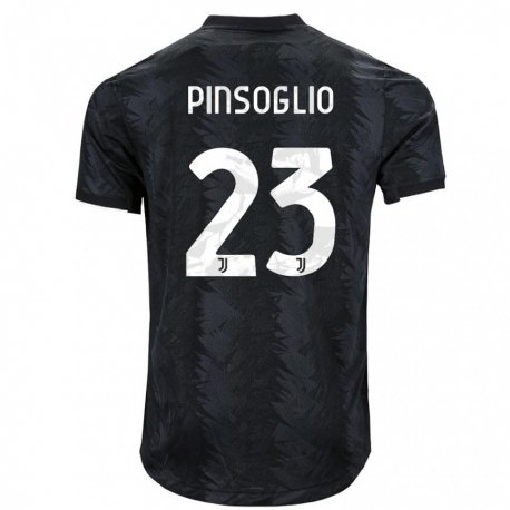 Kandiny Niño Camiseta Carlo Pinsoglio #23 Negro Oscuro 2ª Equipación 2022/23 La Camisa Chile