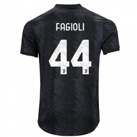 Kandiny Niño Camiseta Nicolo Fagioli #44 Negro Oscuro 2ª Equipación 2022/23 La Camisa Chile