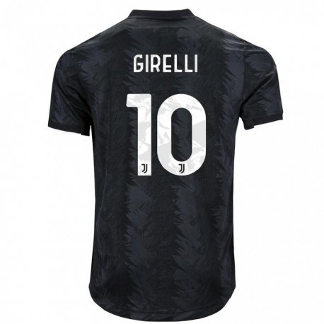 Kandiny Niño Camiseta Cristiana Girelli #10 Negro Oscuro 2ª Equipación 2022/23 La Camisa Chile
