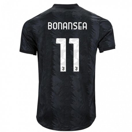 Kandiny Niño Camiseta Barbara Bonansea #11 Negro Oscuro 2ª Equipación 2022/23 La Camisa Chile