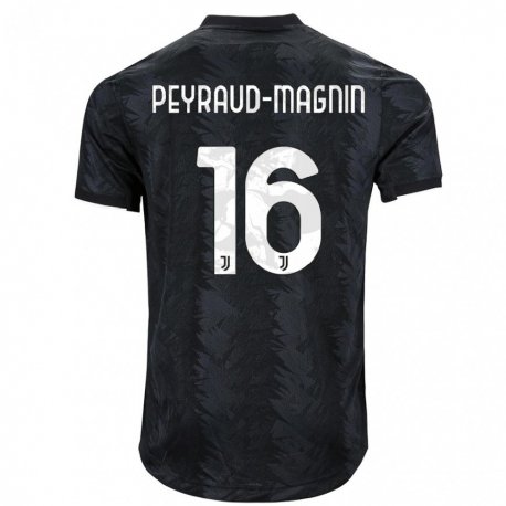 Kandiny Niño Camiseta Pauline Peyraud-magnin #16 Negro Oscuro 2ª Equipación 2022/23 La Camisa Chile
