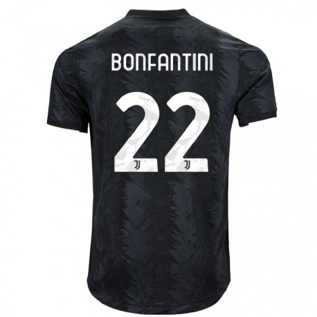 Kandiny Niño Camiseta Agnese Bonfantini #22 Negro Oscuro 2ª Equipación 2022/23 La Camisa Chile