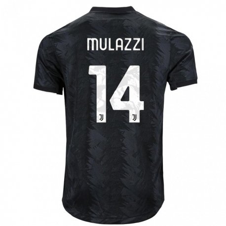 Kandiny Niño Camiseta Gabriele Mulazzi #14 Negro Oscuro 2ª Equipación 2022/23 La Camisa Chile