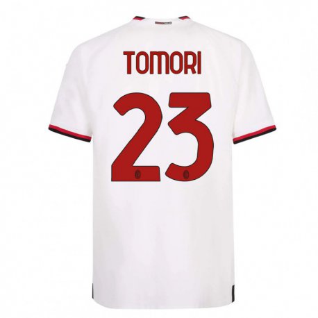 Kandiny Niño Camiseta Fikayo Tomori #23 Blanco Rojo 2ª Equipación 2022/23 La Camisa Chile